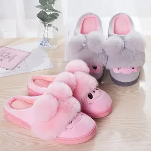 New cotton slippers women's home cartoon cute rabbit shoes non-slip warm home moon shoes detachable thick-soled cotton — feature 11