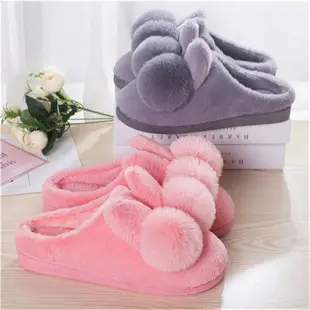 New cotton slippers women's home cartoon cute rabbit shoes non-slip warm home moon shoes detachable thick-soled cotton — feature 9