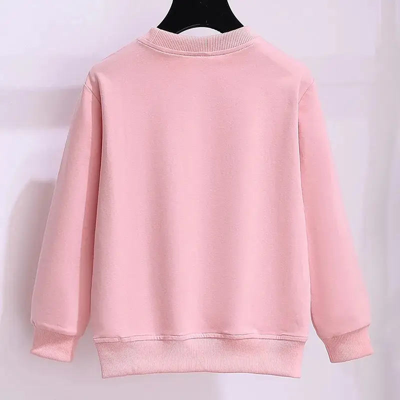 Girls Red Bunny Sweatshirt Winter Fleece Long Sleeve