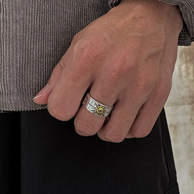 S925 Thai Silver Flying Eagle Ring for Men - Image 4