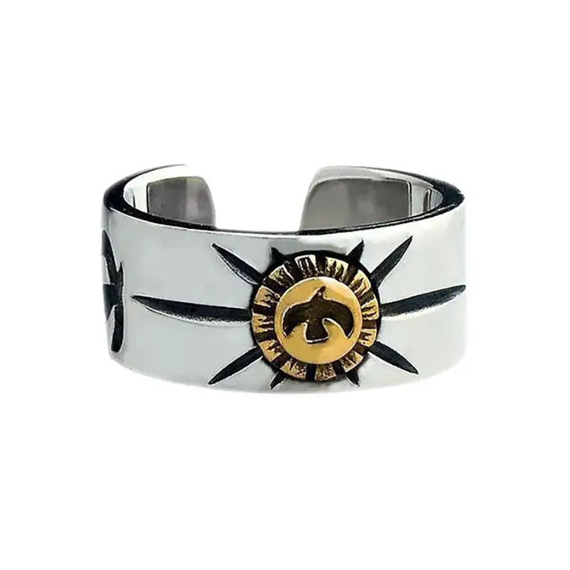 S925 Thai Silver Flying Eagle Ring for Men - Image 6
