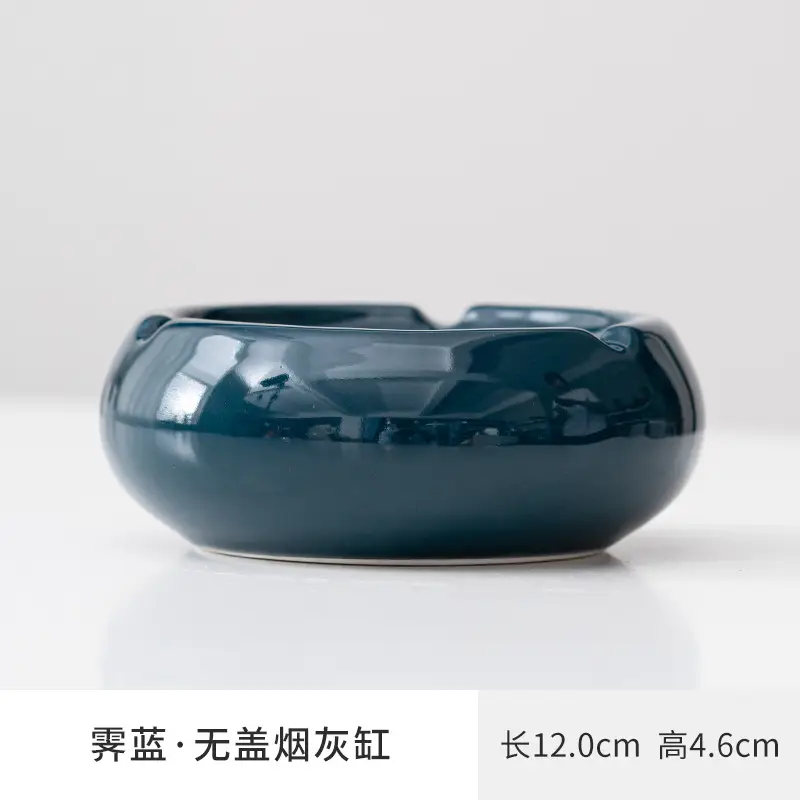 Chinese Style Ceramic Ashtray 389ml Light Gray - Image 3