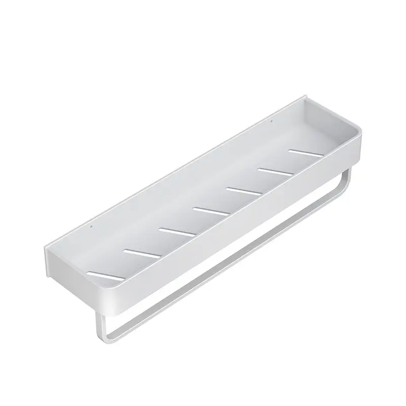 Wall Hanging Towel Rack 30cm Aluminum White No Punching - Image 17