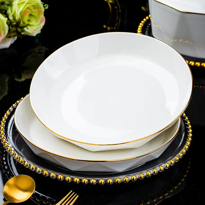 Jingdezhen Ceramic Rice Bowl Gold Handpainted