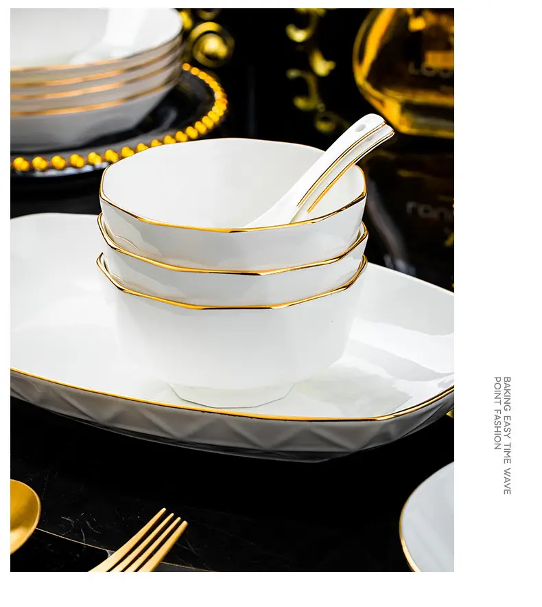 Jingdezhen Ceramic Rice Bowl Gold Handpainted — feature 22