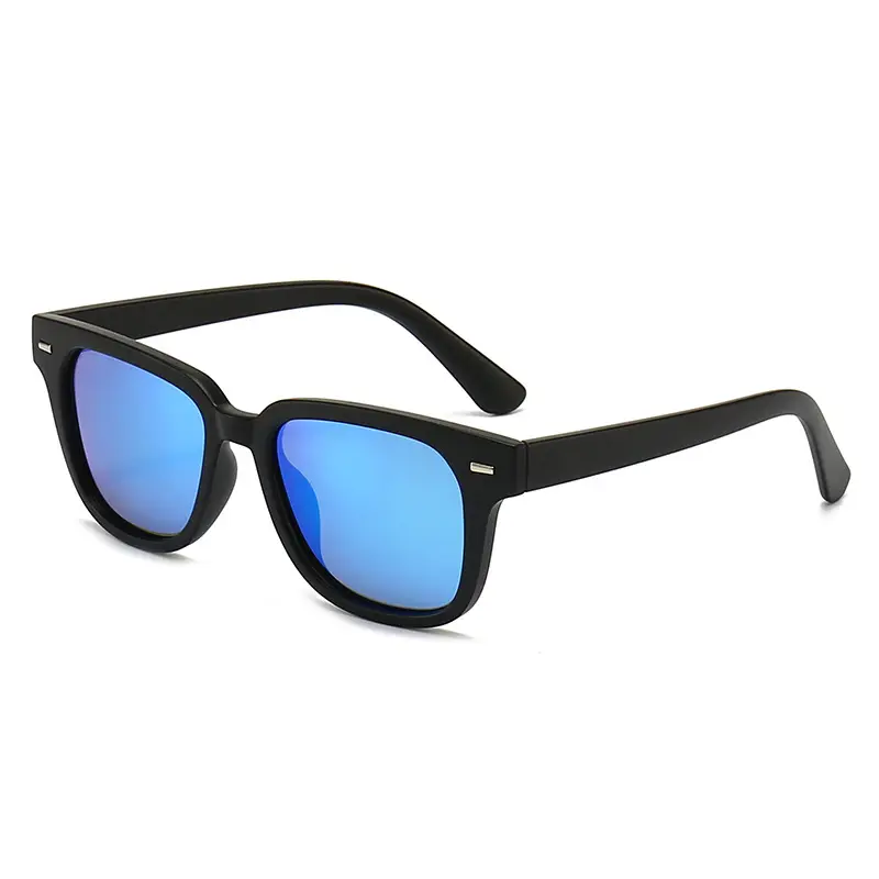 Polarized Sunglasses Black Blue Mirror for Men Women Travel Driving