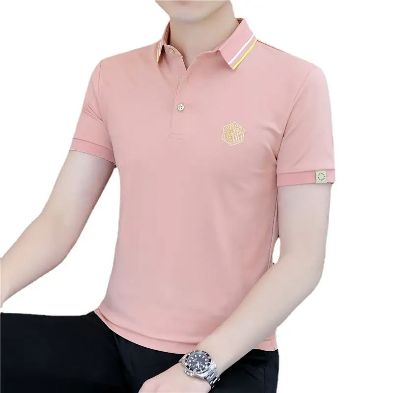 Men White Polo T-Shirt Short Sleeve Lapel Summer Casual - Image 20