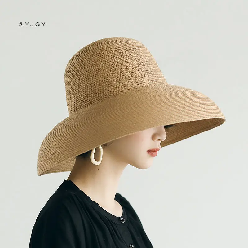 Straw Big Bristle Sun Hat for Women Travel Beach