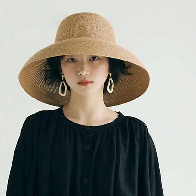 Straw Big Bristle Sun Hat for Women Travel Beach