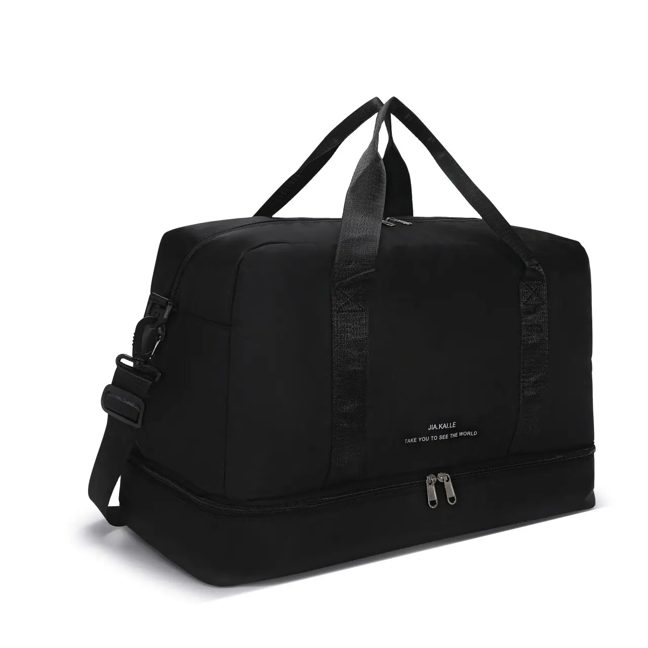 Women's Black Yoga Fitness Travel Bag Large Capacity — feature 13