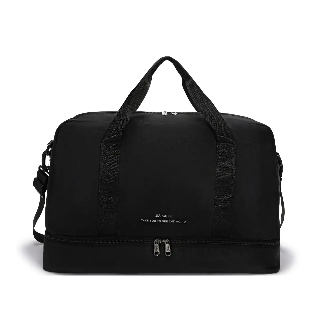 Women's Black Yoga Fitness Travel Bag Large Capacity — feature 14