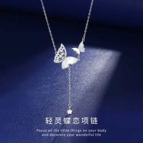 S925 Silver Tassel Pearl Necklace for Women — feature 14