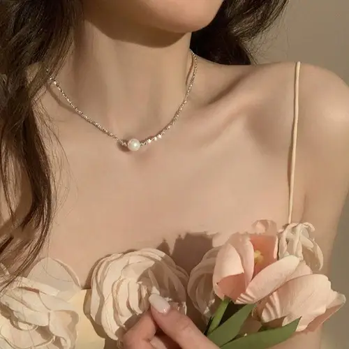S925 Silver Tassel Pearl Necklace for Women — feature 8
