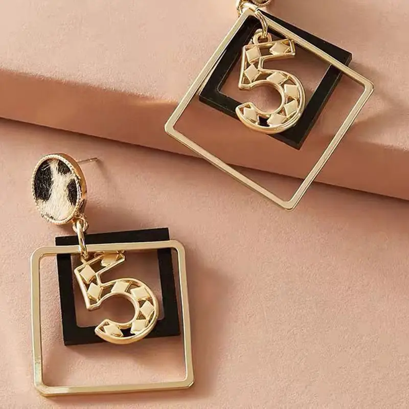 Korean Geometric Rhombus Earrings for Women - Image 4