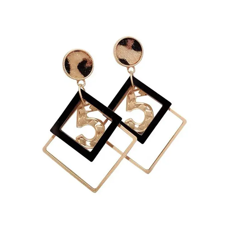 Korean Geometric Rhombus Earrings for Women - Image 5
