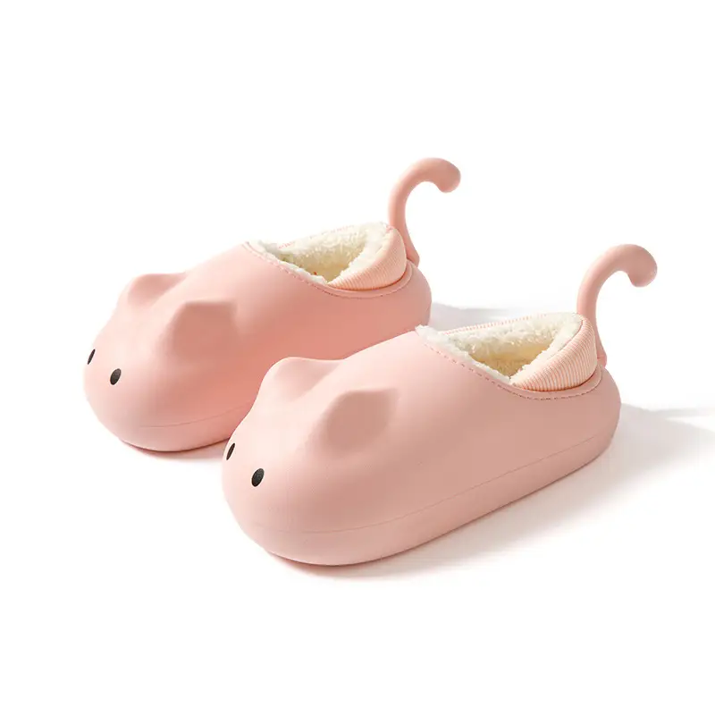Cotton Slippers Waterproof for Women Winter Outdoor Wear Closed Heel Indoor Home Cute Thick-Soled Warm Wholesale Cotton Shoes Women Non-Slip