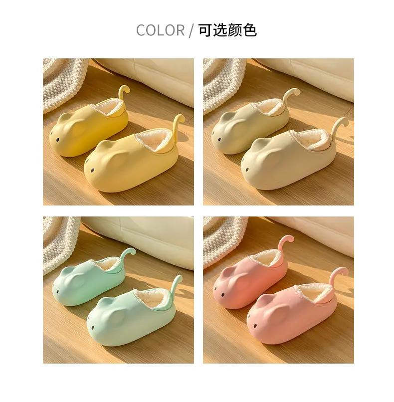 Cotton Slippers Waterproof for Women Winter Outdoor Wear Closed Heel Indoor Home Cute Thick-Soled Warm Wholesale Cotton Shoes Women Non-Slip — feature 6