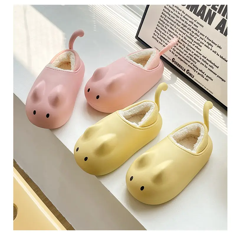 Cotton Slippers Waterproof for Women Winter Outdoor Wear Closed Heel Indoor Home Cute Thick-Soled Warm Wholesale Cotton Shoes Women Non-Slip — feature 8