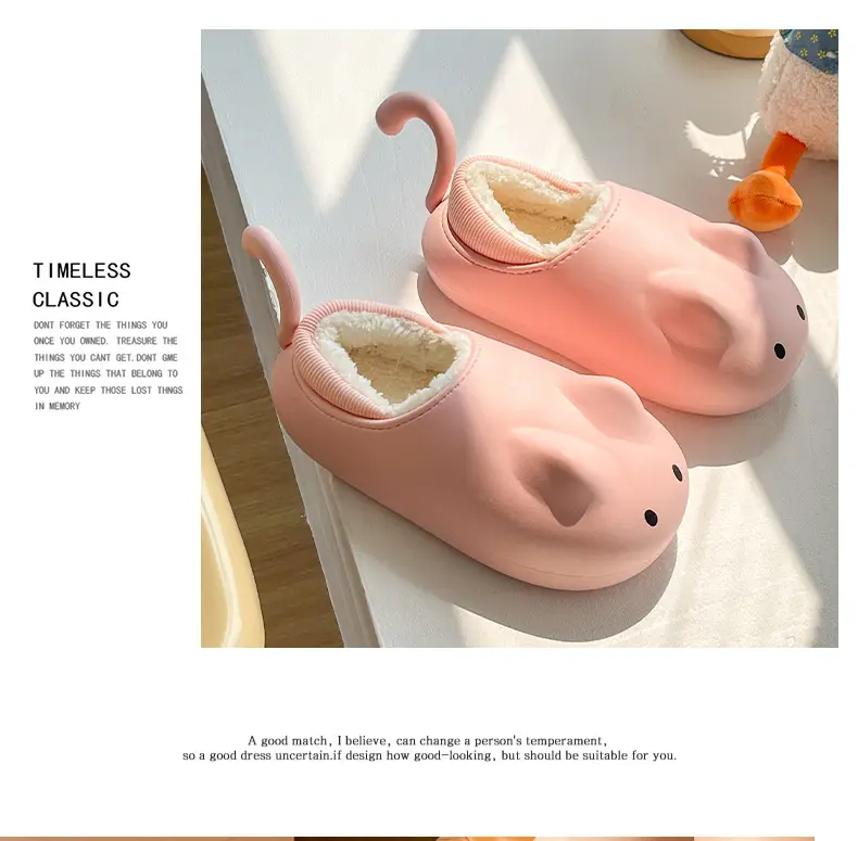 Cotton Slippers Waterproof for Women Winter Outdoor Wear Closed Heel Indoor Home Cute Thick-Soled Warm Wholesale Cotton Shoes Women Non-Slip — feature 9