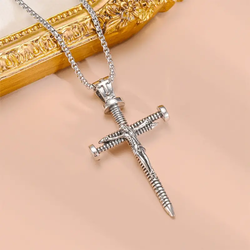 Titanium Steel Wolf Tooth Necklace for Men - Image 10