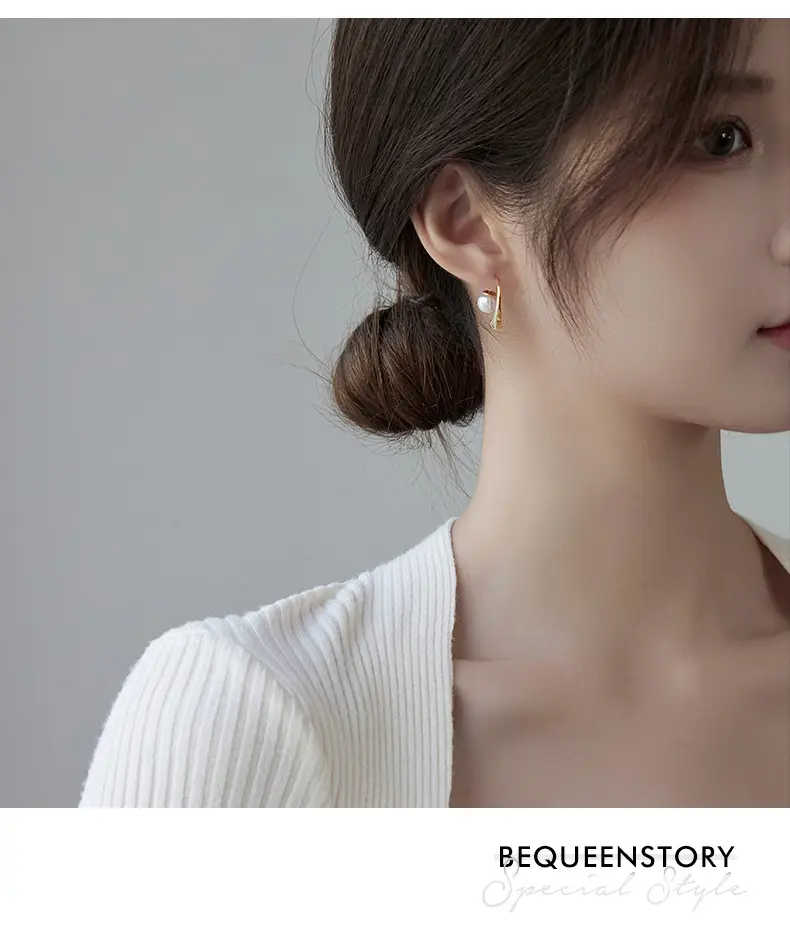 Simple Pearl Earrings Women Korean Style Elegant Two Wear — feature 10