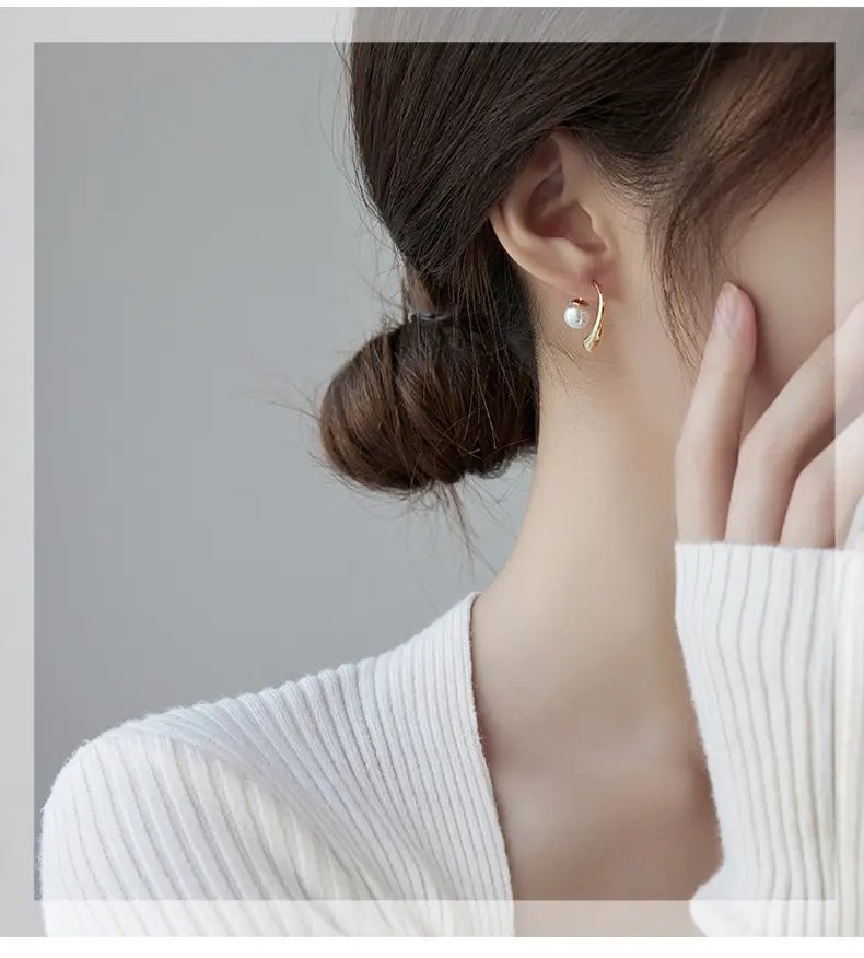 Simple Pearl Earrings Women Korean Style Elegant Two Wear — feature 11