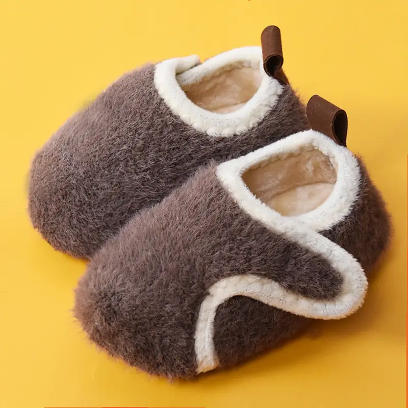 Warm Velvet Baby Socks Non-Slip Velcro
