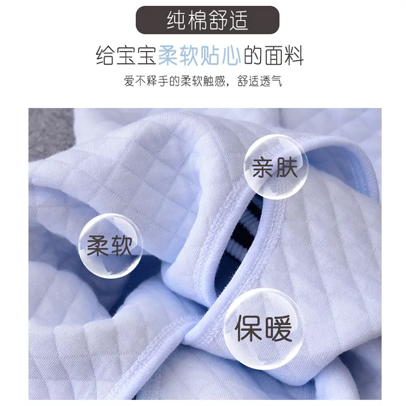 Baby Quilted Belly Pants Open Crotch Warm Winter - Image 6