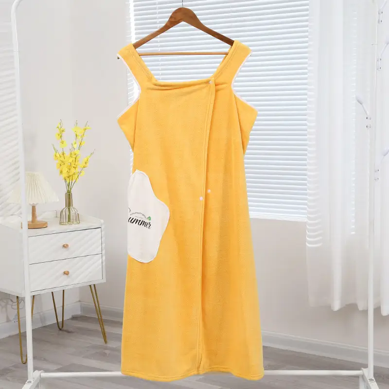 Coral Fleece Bathrobe for Women, Absorbent, New Style - Image 4