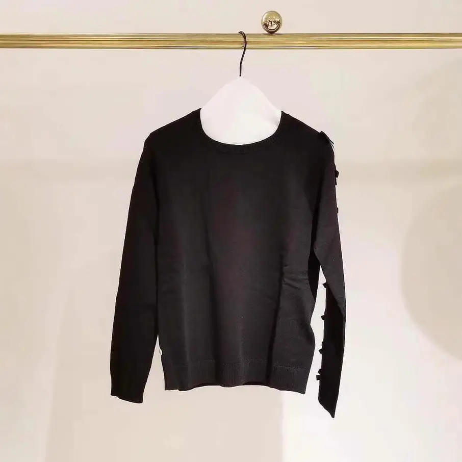 Ladies Bow Neck Long Sleeve Sweater Set 3 Colors