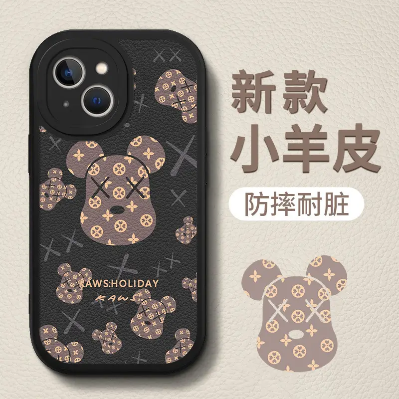 New Style Silicone Bear Phone Case Black with Drop Protection - Image 4