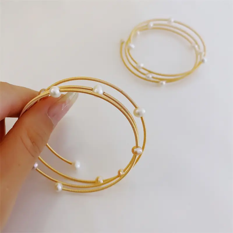 Pearl Multi-Layer Copper Bracelet for Women