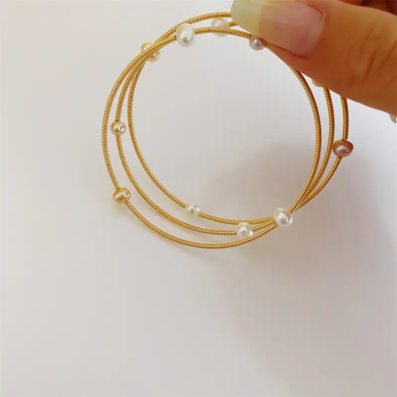Pearl Multi-Layer Copper Bracelet for Women