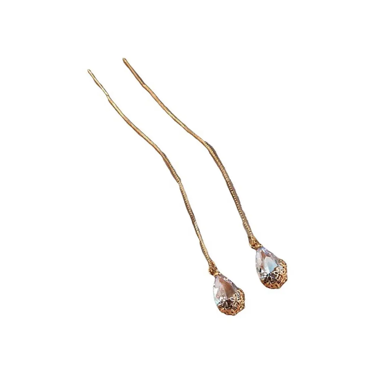 2022 White Zircon Water Drop Earrings for Women - Image 5