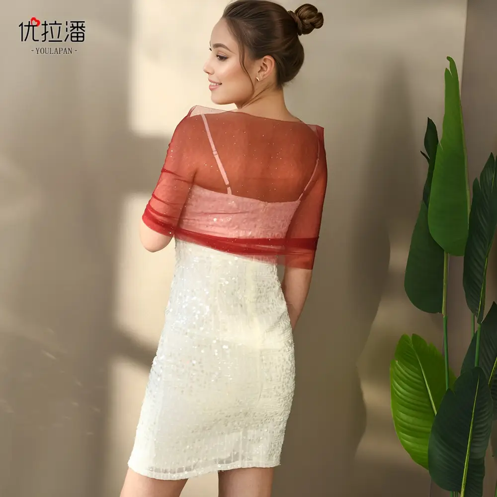 New Gold-Sprinkling Mesh Arm Covering Shawl — feature 5