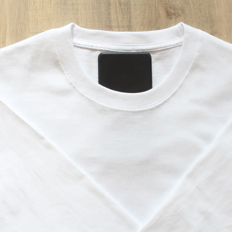 Men White Cotton T-Shirt 270g Round Neck - Image 6