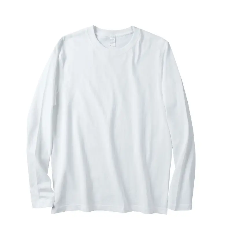 Men White Cotton T-Shirt 270g Round Neck - Image 8