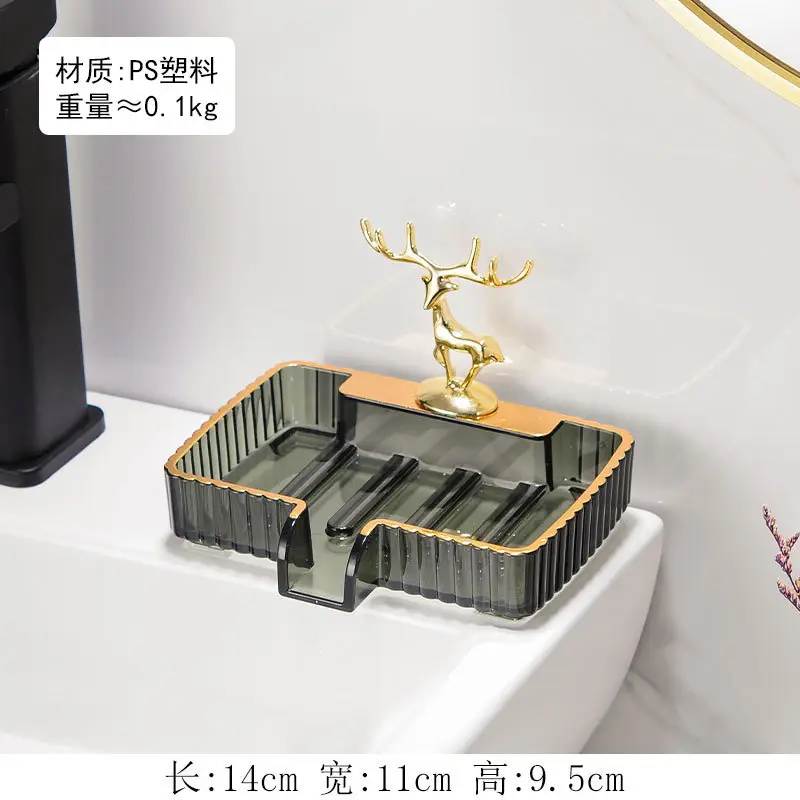 Luxury Glass Toothbrush Storage Rack with Mouthwash Cup - Image 2