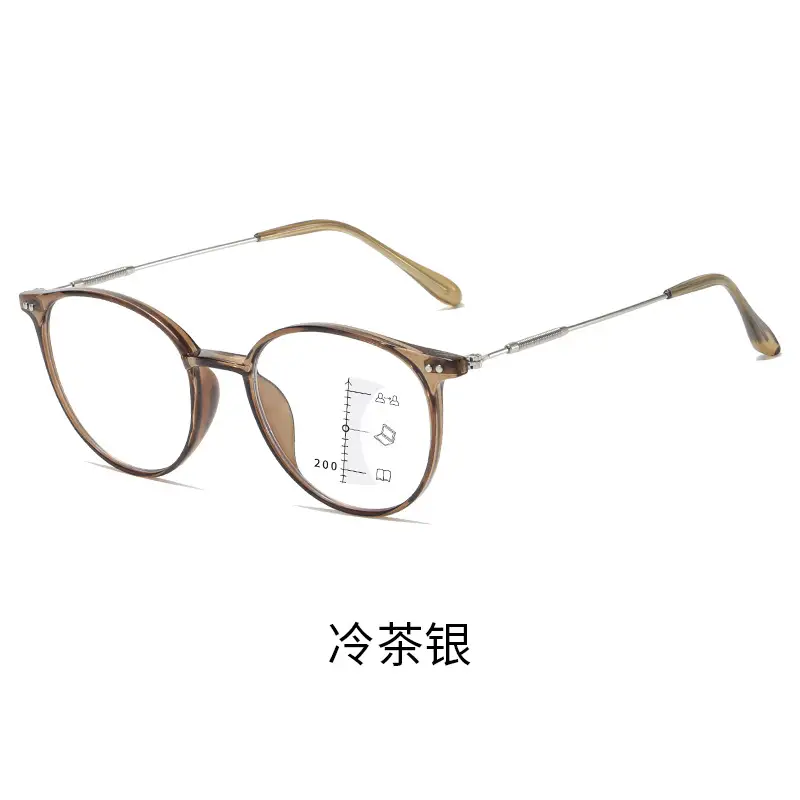 TR90 Cold Tea Progressive Multifocal Glasses for Men Women