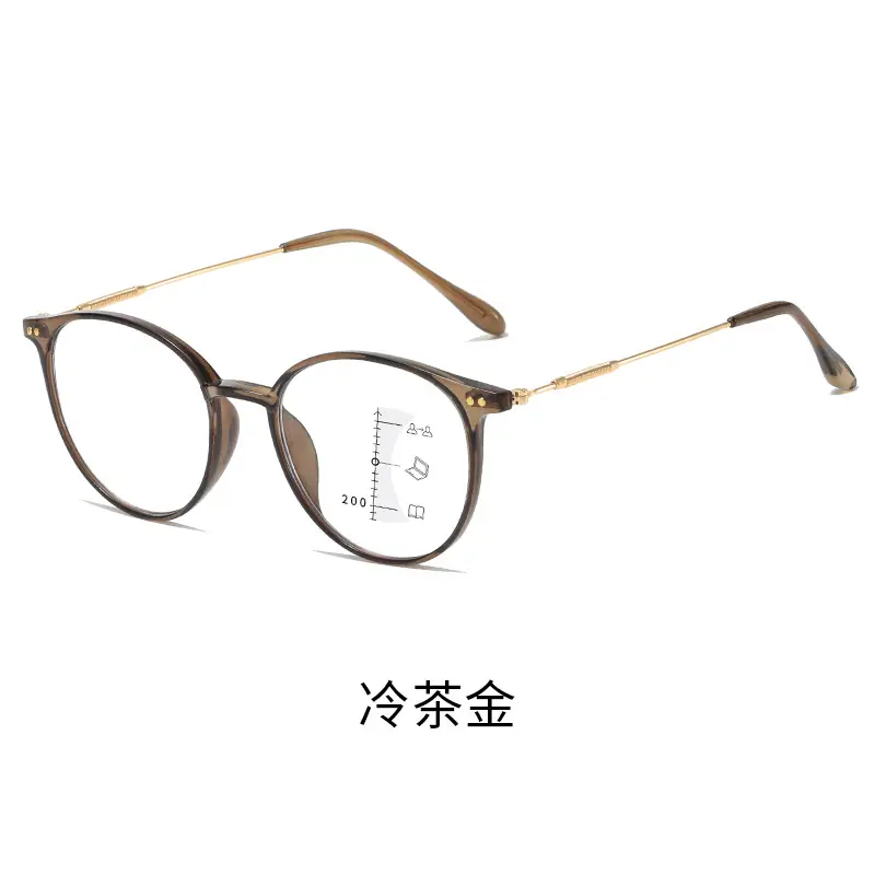 TR90 Cold Tea Progressive Multifocal Glasses for Men Women