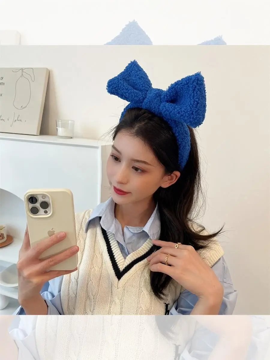 Vintage Bow Hairpin for Women Autumn Winter Face Wash - Image 8