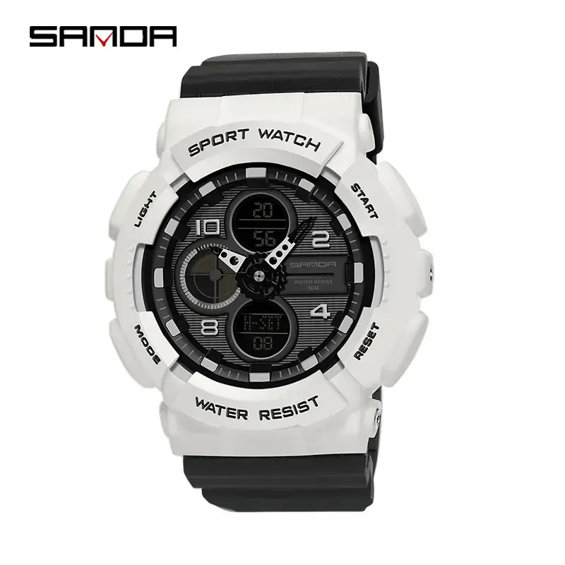 Sanda Green Waterproof Electronic Sports Watch for Girls & Boys