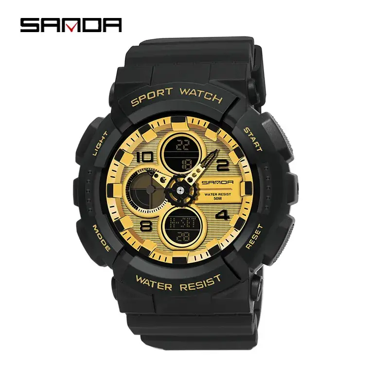 Sanda Green Waterproof Electronic Sports Watch for Girls & Boys
