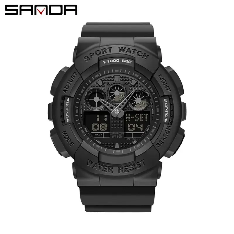 Sanda Green Waterproof Electronic Sports Watch for Girls & Boys