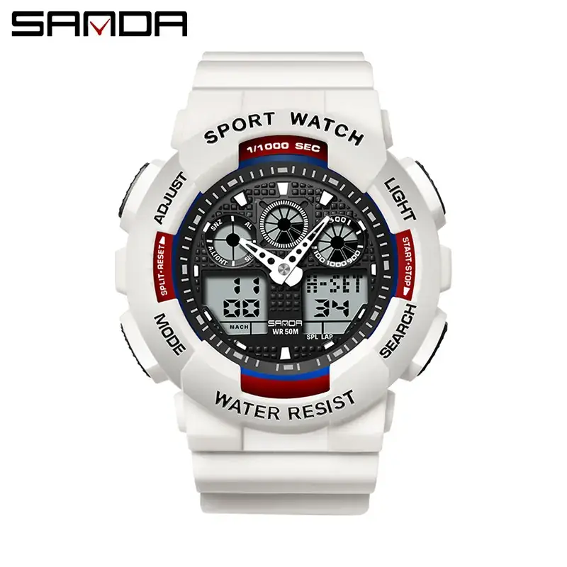Sanda Green Waterproof Electronic Sports Watch for Girls & Boys