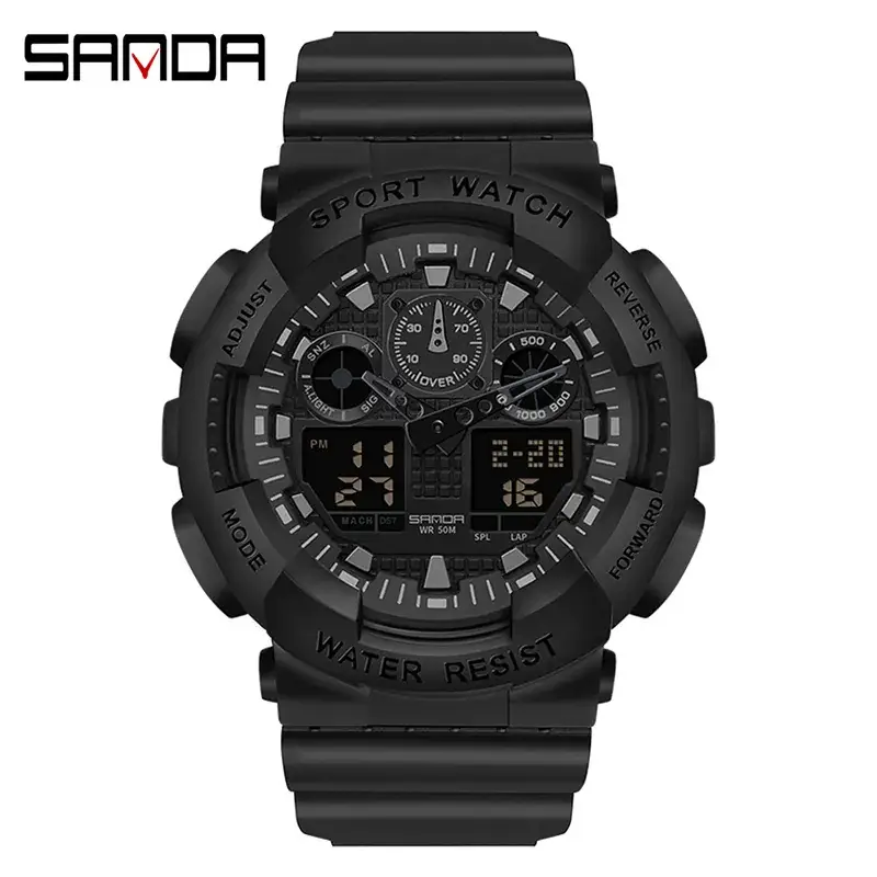 Sanda Green Waterproof Electronic Sports Watch for Girls & Boys