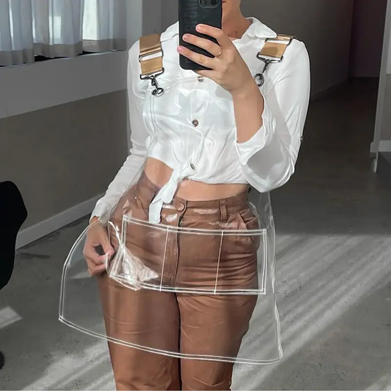 Transparent TPU Apron with Pure White Strap for Barber Work — feature 11