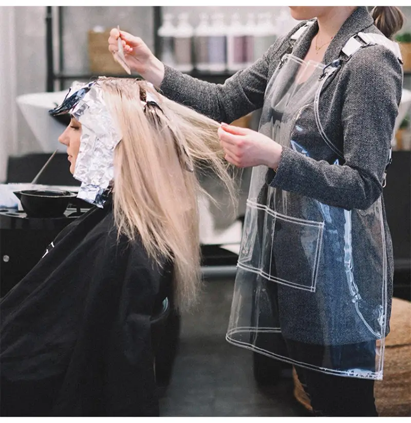 Transparent TPU Apron with Pure White Strap for Barber Work — feature 13