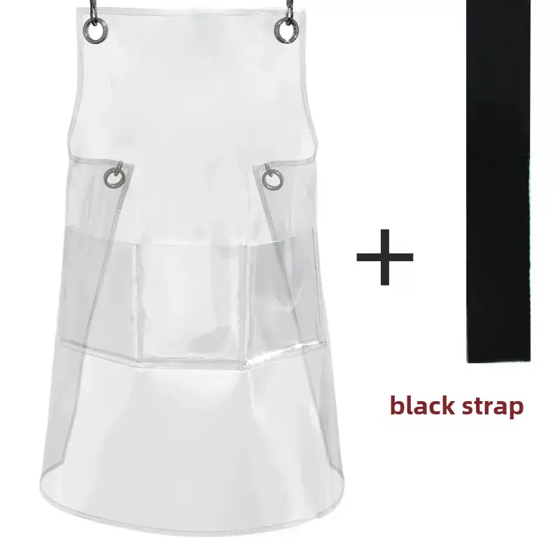 Transparent TPU Apron with Pure White Strap for Barber Work - Image 4