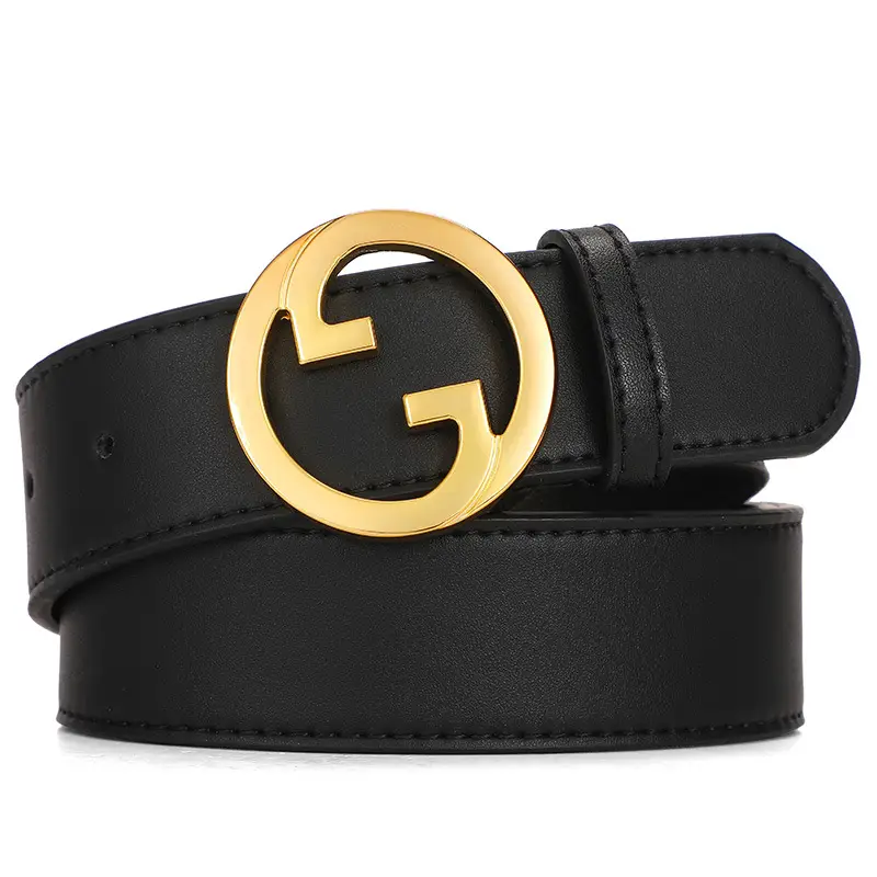 Women's Genuine Leather Belt with Gold Buckle - Image 6